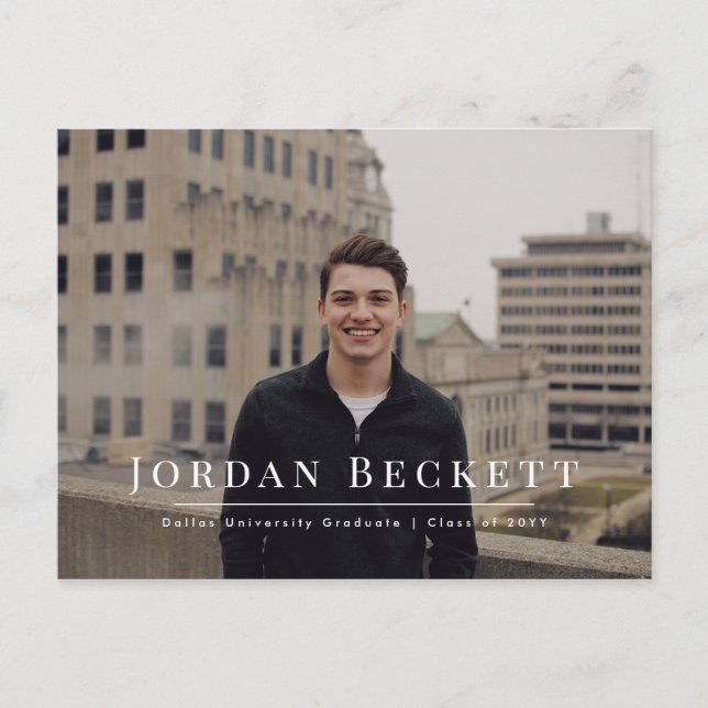 Anúncio de Foto de Graduação Minimalista (Frente)