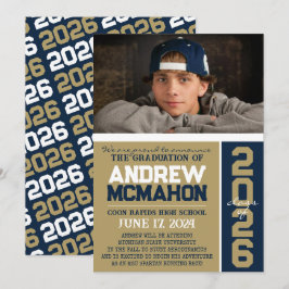 Anúncio de Foto de Graduação Moderna de Bronze e M