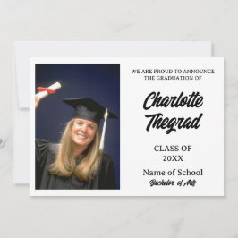 Anúncio de Foto de Graduação Preto e Branco