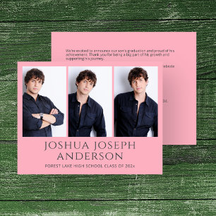 Anúncio de Foto de Graduação Rosa Refinada