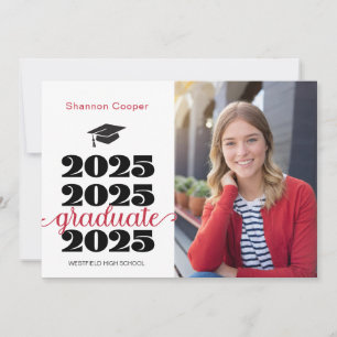 Anúncio de Foto de Graduação Vermelha Cristã em 20