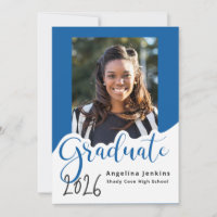 Anúncio de Foto de Graduado Azul Real 2022