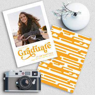 Anúncio de Foto de Graduado de 2026 em Laranja Ret