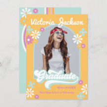 Anúncio de Foto de Graduado Hippie Retrô