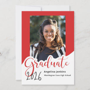 Anúncio de Foto de Graduado Vermelho 2025