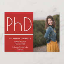 Anúncio de Foto de Grau PhD