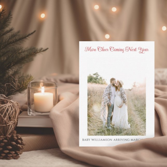 Anúncio de Foto de Gravidez de Natal Elegante (Criador carregado)