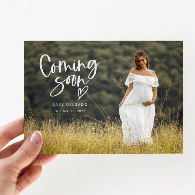 Anúncio de Foto de Gravidez | Em Breve (Criador carregado)