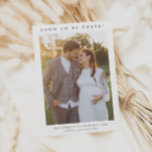 Anúncio de foto de gravidez simples<br><div class="desc">Convite simples para publicação de fotos de gravidez com mínima tipografia e foto na frente.</div>