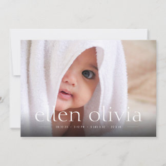 Anúncio de Foto de Nascimento de Menina de Tipo Si