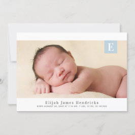 Anúncio de Foto de Nascimento dos Meninos Monogram