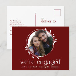 Anúncio de Foto de Noivado de Inverno Casamento