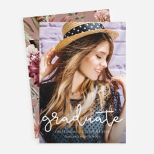 Anúncio de Foto de Rosa Dusty Graduação Floral bon