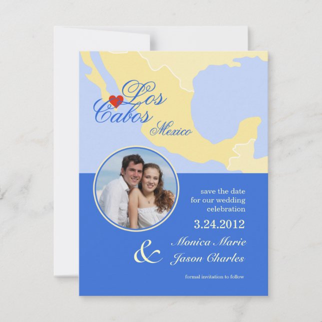 Anúncio de Foto de Save the Date Los Cabos México (Frente)