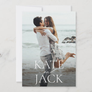 Anúncio de Foto de Save the Date Tipográfico