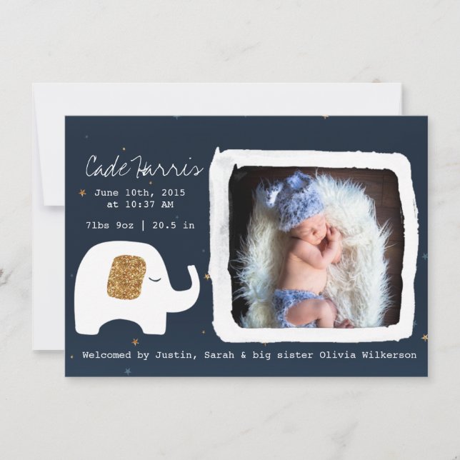 Anúncio de Foto do Bebê da Estrela Pequena Twinkle (Frente)