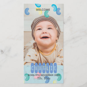 Anúncio de Foto do Bebê do Feijão Personalizado