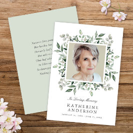 Anúncio de Foto do Elegante Greenery Memorial