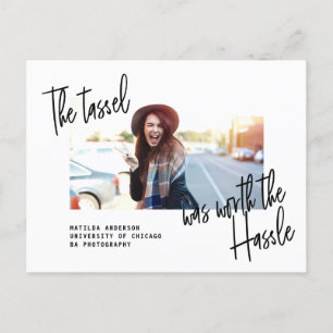 Anúncio de foto do formando moderno + convite do p