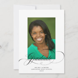 Anúncio de Foto do Formando Monocromático do rico