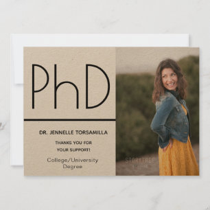 Anúncio de Foto do Grau de PhD do Kraft