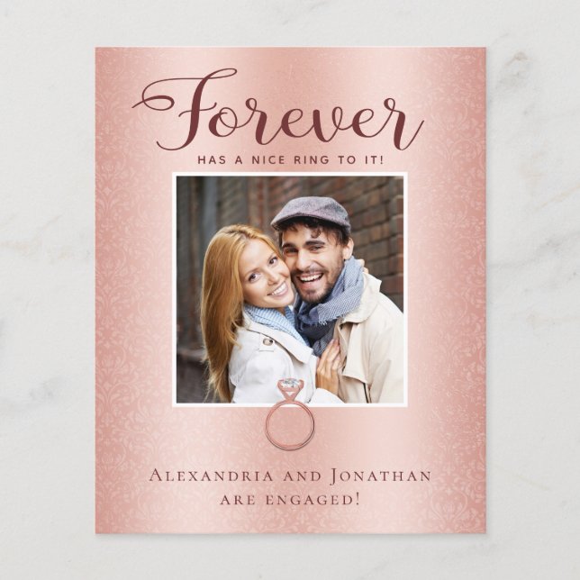 Anúncio de Foto do Noivado Dourado do Rosa de Orça (Frente)