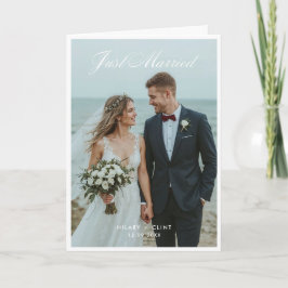 Anúncio de Foto Dobrada de Casamento Recém-Casados