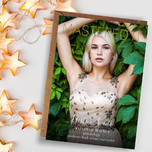 Anúncio de Foto Dourada do Formando de Ti Mastere