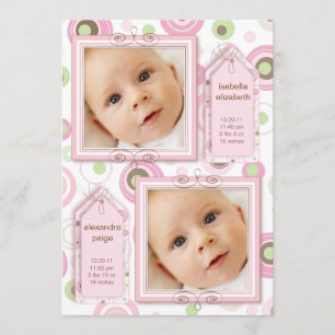 Anúncio de Foto em Bolinhas Rosa Gêmeas