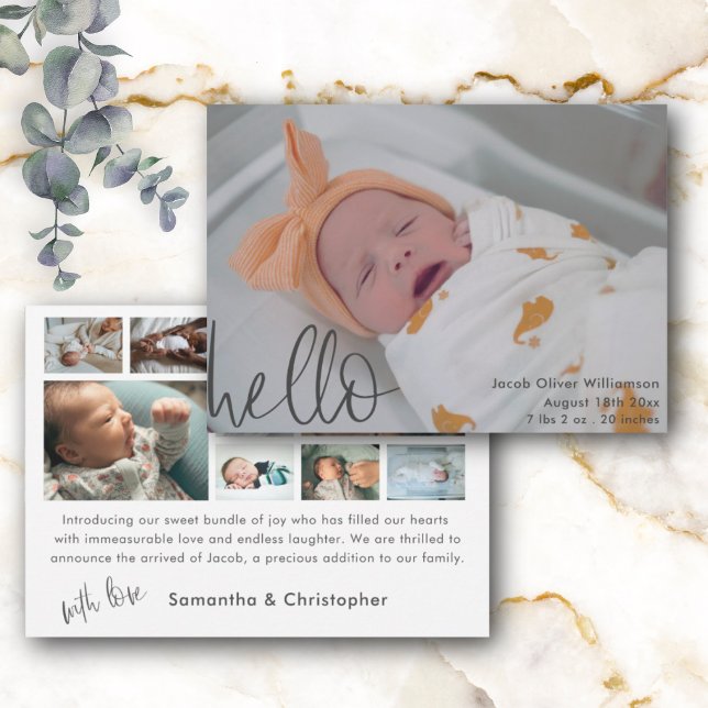 Anúncio de Foto Moderna Simples Olá Bebê (Criador carregado)