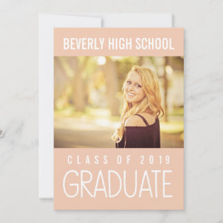 Anúncio de Foto para Graduação da Classe Peach de