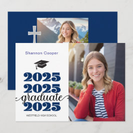 Anúncio de Foto para Graduação de Azul Cristão 202