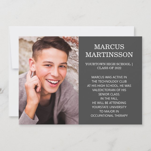 Anúncio de Foto para Graduação Marrom 3 De 2 Lados (Frente)