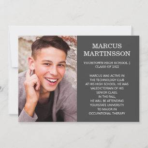 Anúncio de Foto para Graduação Marrom 3 De 2 Lados