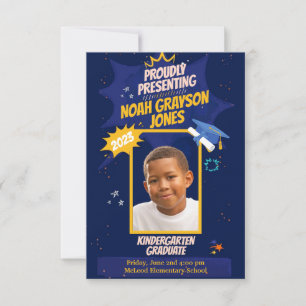 Anúncio de Foto Personalizada do Formando do Kinde