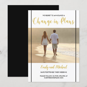 Anúncio de Foto Preto e Dourado para Casamento Adi