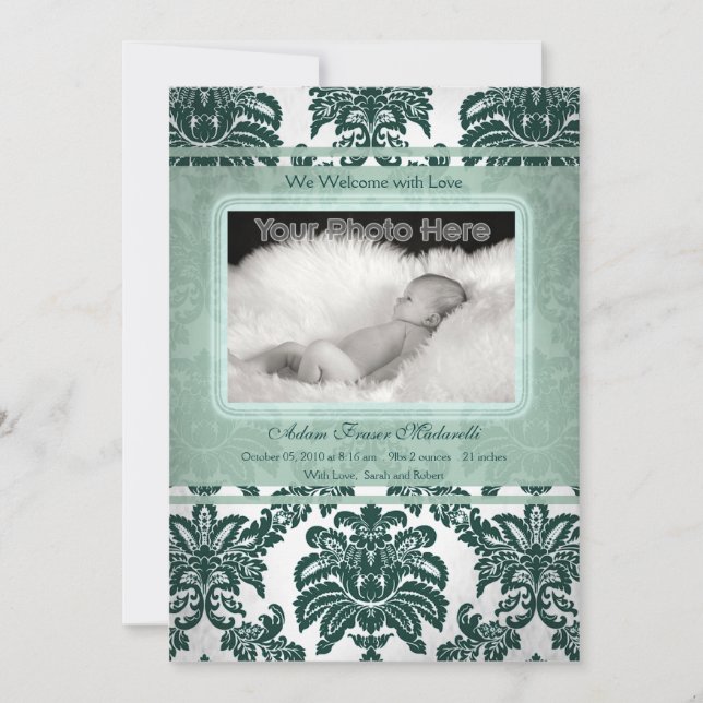 Anúncio de foto verde do bebê (Frente)