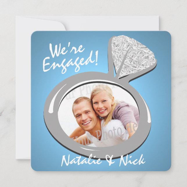 Anúncio de Fotografia do noivado Ring (Frente)