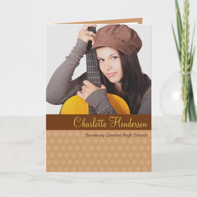 Anúncio de fotografia personalizada Mocha castanho (Frente)