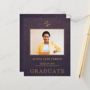 Anúncio de fotos da graduação da escola de Direito