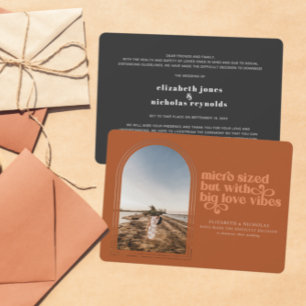 Anúncio de fotos de casamento micro reduzido