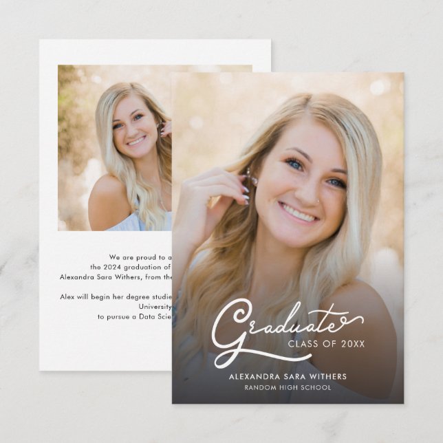 Anúncio de Fotos de Formatura 2026 Script (Frente/Verso)