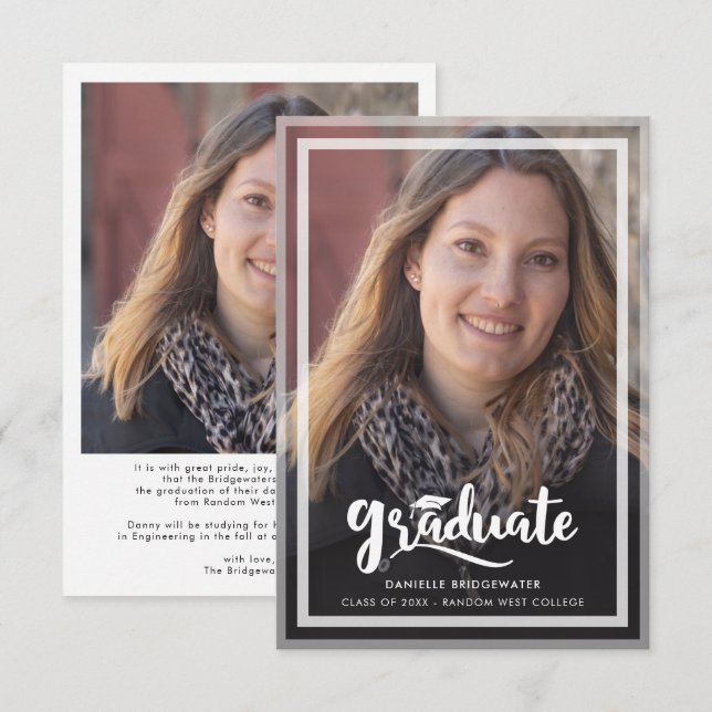 Anúncio de Fotos de Formatura de 2026 Script (Frente/Verso)