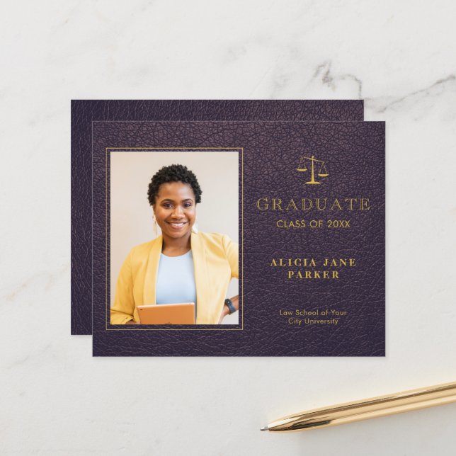 Anúncio de fotos de formatura na escola de direito (Frente/Verso In Situ)