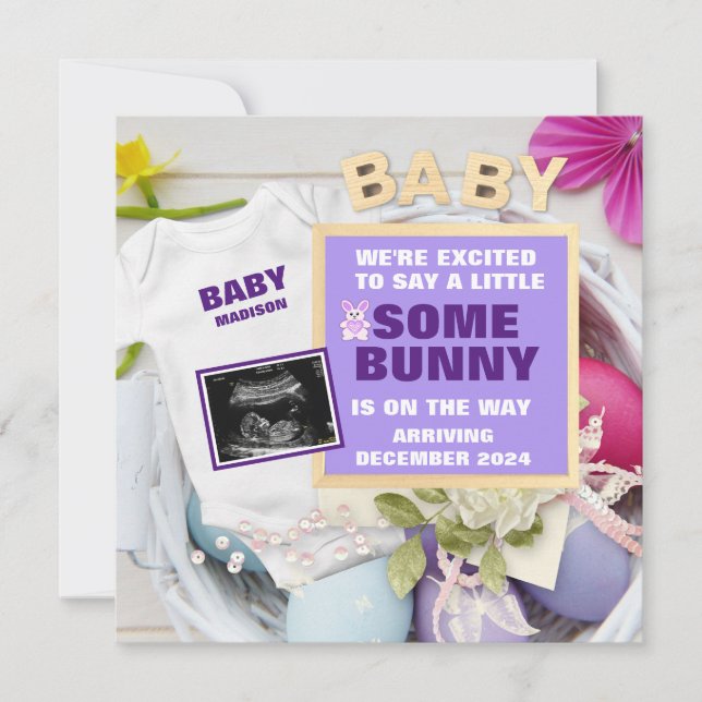 Anúncio de fotos de gravidez digital da páscoa (Frente)