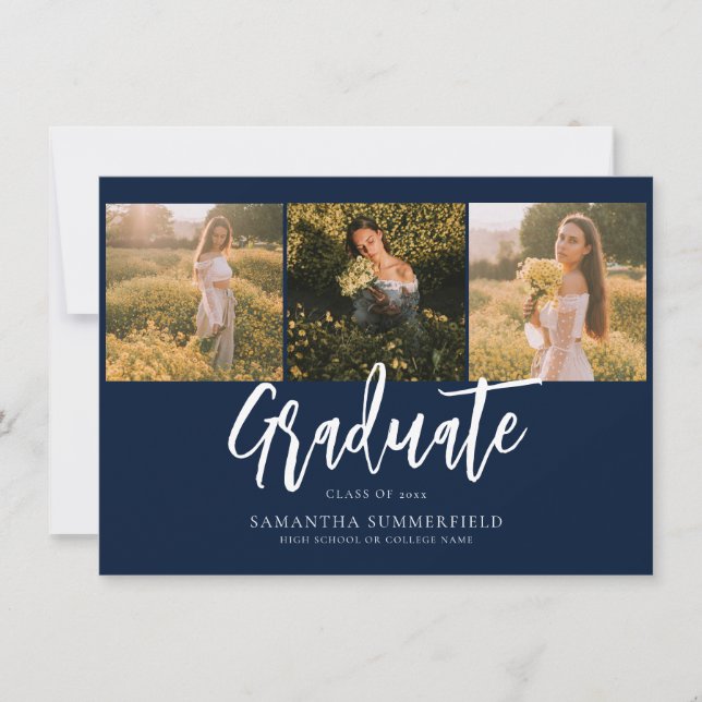 Anúncio de Fotos de Script de Graduação Simples 20 (Frente)