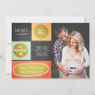 Anúncio de gestação de Ação de Graças Fall Chalk