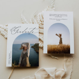 Anúncio de gradação de fotos em arco minimalista