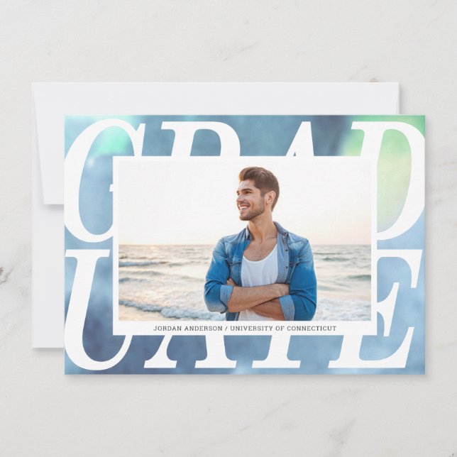 Anúncio de Gradiente de Gradação de Cor Azul de Ág (Frente)