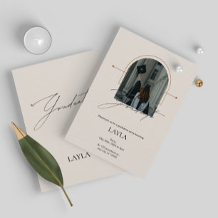 Anúncio de graduação: 1 foto, cor do creme